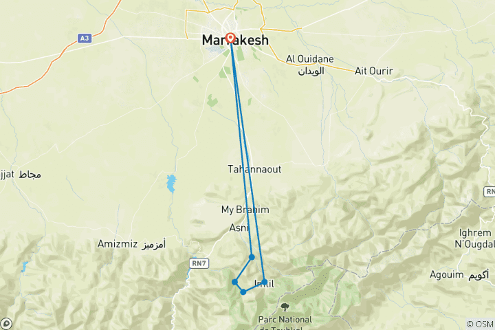 Map of Morocco Family Trip