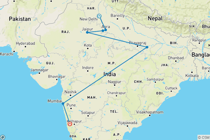 Map of Best of India