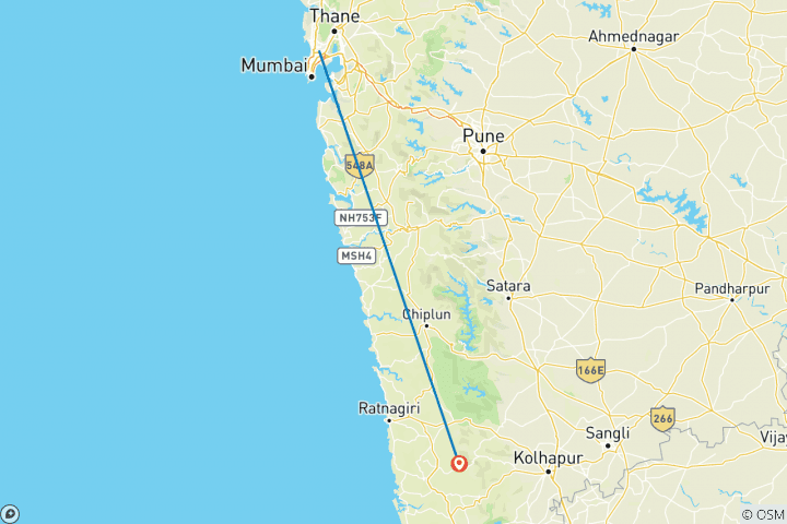 Carte du circuit L'excitation de Mumbai et la détente de Goa