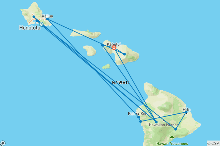 Carte du circuit Explorateur hawaïen