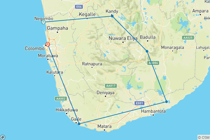 Map of Essential Sri Lanka