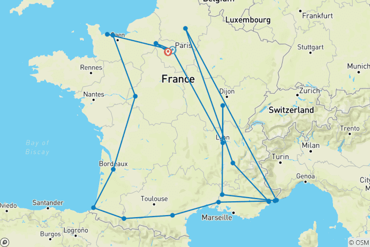 Map of Best of France