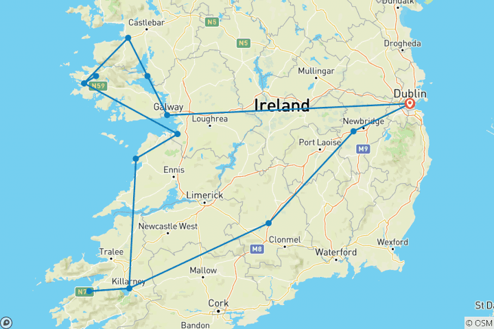 Map of Castles and Manors (8 Days)