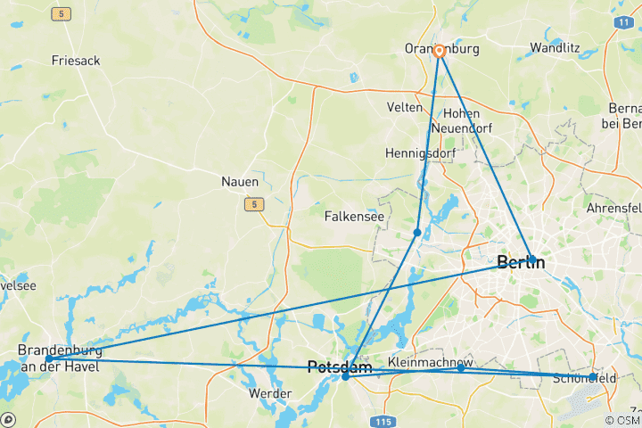 Map of Berlin Wall Trail Cycle