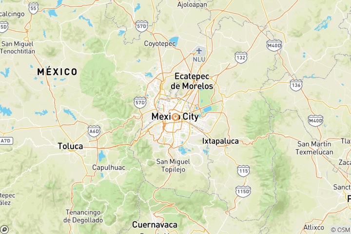 Map of Mexico City Stopover