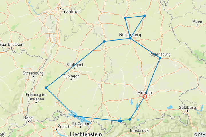 Map of Bavarian Highlights