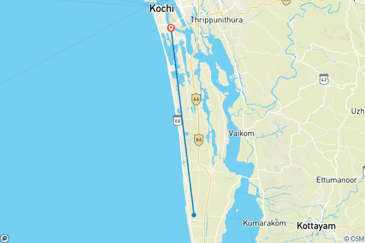 Map of Mararikulam Beach - 5 days