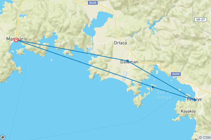 Map of Cruise the Med - 8 days