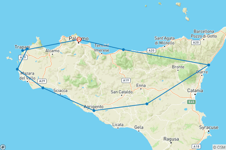 Map of Sicily