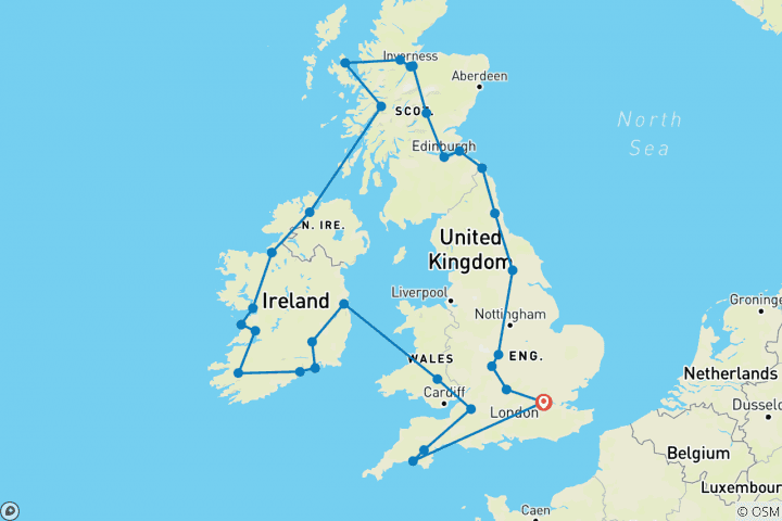 Map of The British Isles in Depth