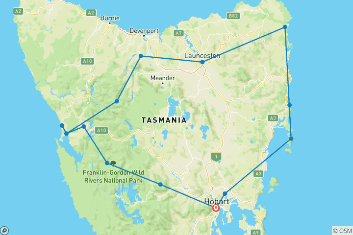 Map of Taste of Tasmania