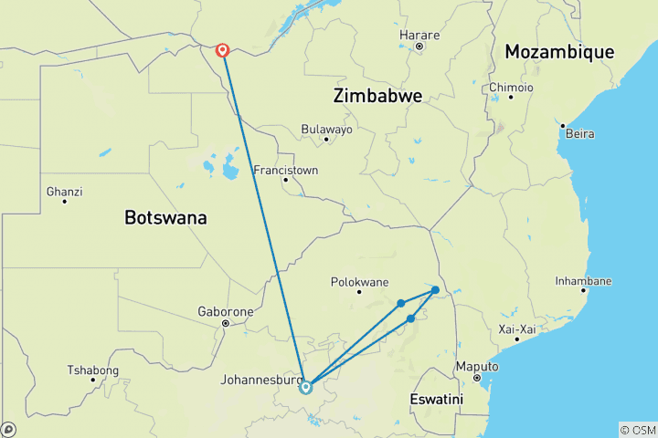 Map of Journeys: Explore Kruger & Victoria Falls National Geographic Journeys