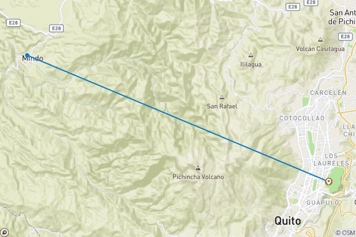 Map of Mindo Cloud Forest