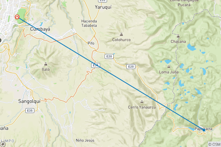 Map of Papallacta Hot Springs SPA Resort