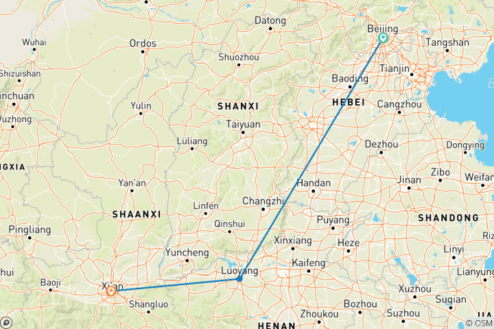 Map of China Express - 8 days