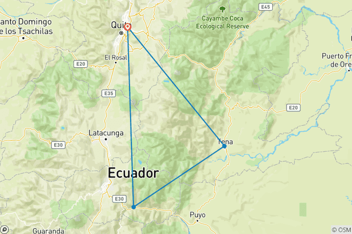 Map of Ecuador in a Week (7 Days)