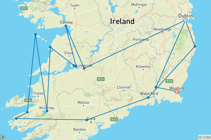 Map of Irish Highlights
