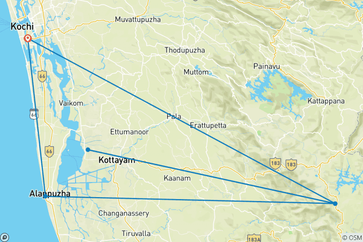 Map of Kerala Discovery 7D/6N