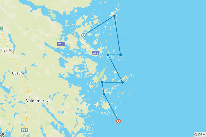 Map of 5-day Kayak & Wild Camp the Archipelago - self-guided