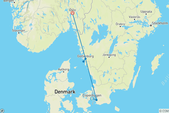 Carte du circuit Un goût de Scandinavie