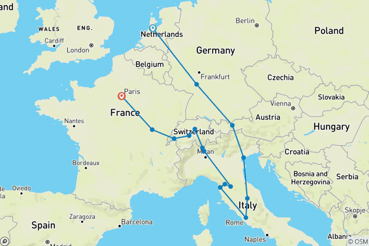 Mapa de Lo más destacado de Europa en 2024