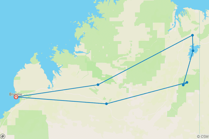 Carte du circuit La route sauvage du Kimberley