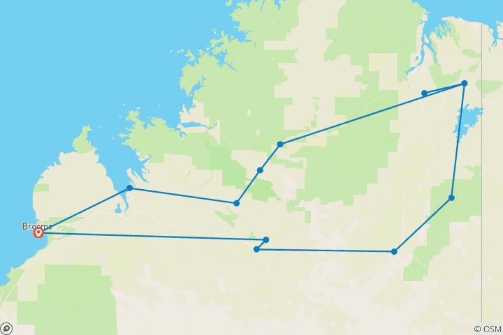 Carte du circuit Voyage sauvage dans les Kimberley - 11 jours - Original