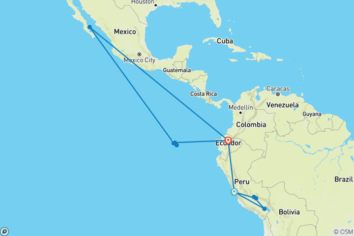 Map of Best of Peru & Galapagos