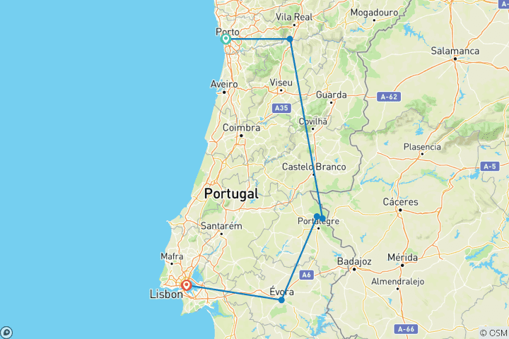 Map of Portugal Real Food Adventure