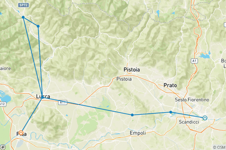 Map of Cycle Tuscany