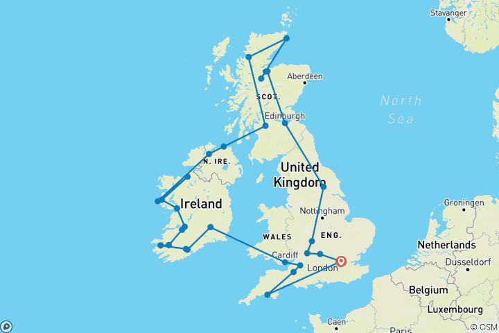 Map of Britain & Ireland Discovery (Classic, 24 Days)