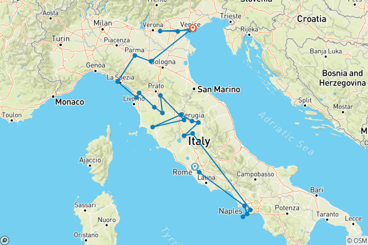 Map of Country Roads of Italy (Classic)