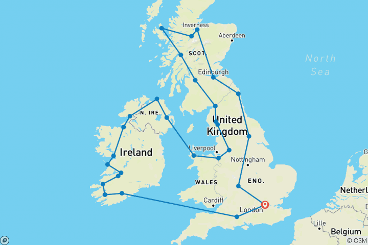 Map of Britain and Ireland Grandeur Reverse (23 Days)