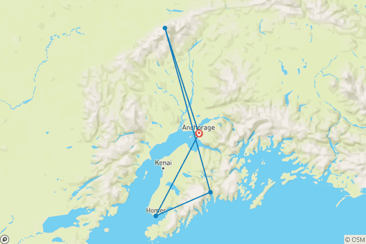 Carte du circuit Journeys : Voyage culturel en Alaska National Geographic Journeys