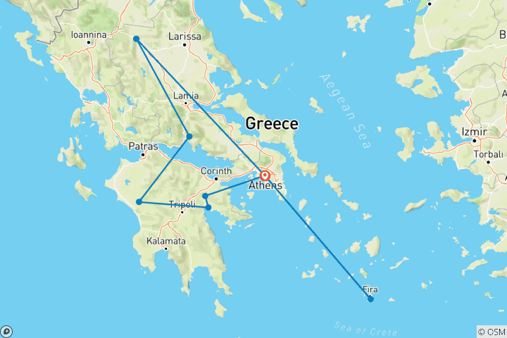 Map of Greece Discovery Tour