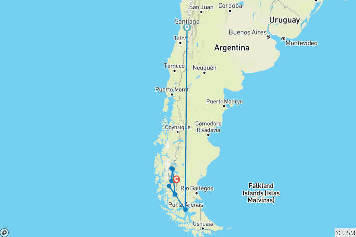 Map of Ultimate Patagonia