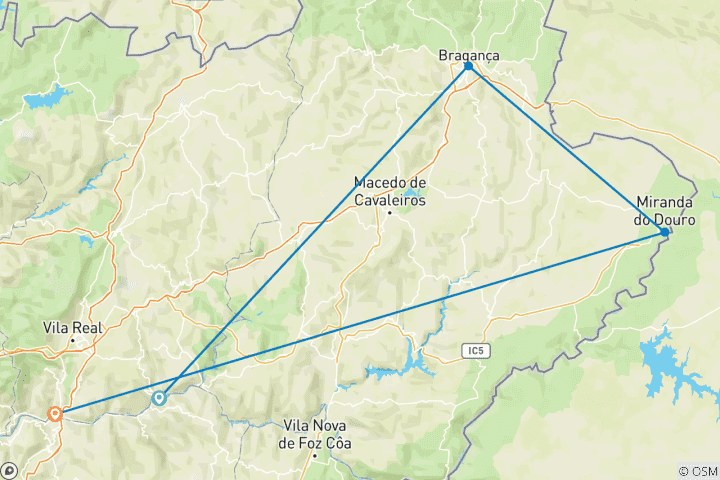 Carte du circuit Circuit du Douro à vélo - Trás- os- Montes & le Douro international