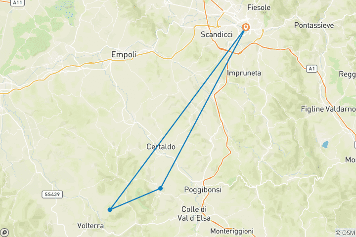 Kaart van Stedentrip naar Florence - 3 dagen