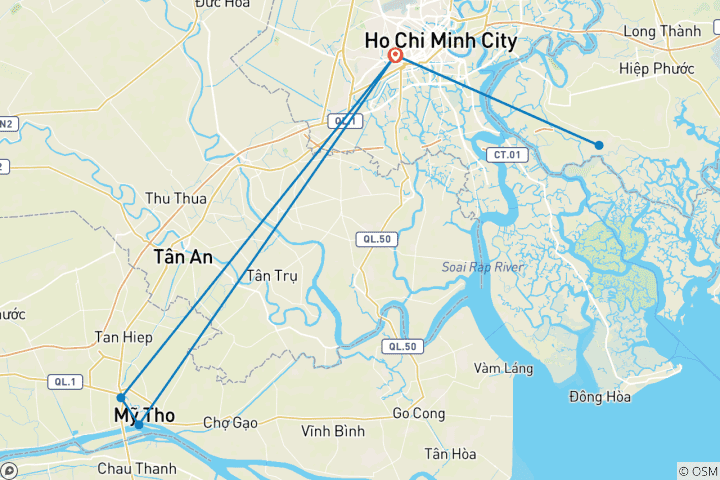 Mapa de Lo mejor de Ciudad Ho Chi Minh en 4 días