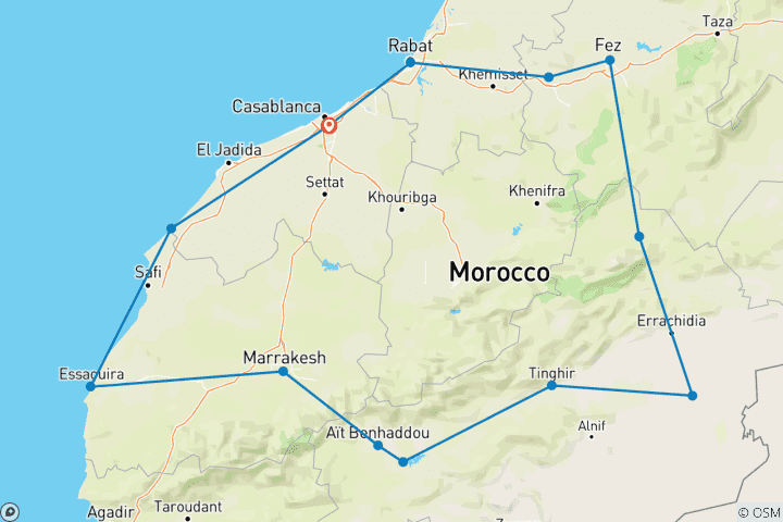 Map of Grand Tour Of Morocco