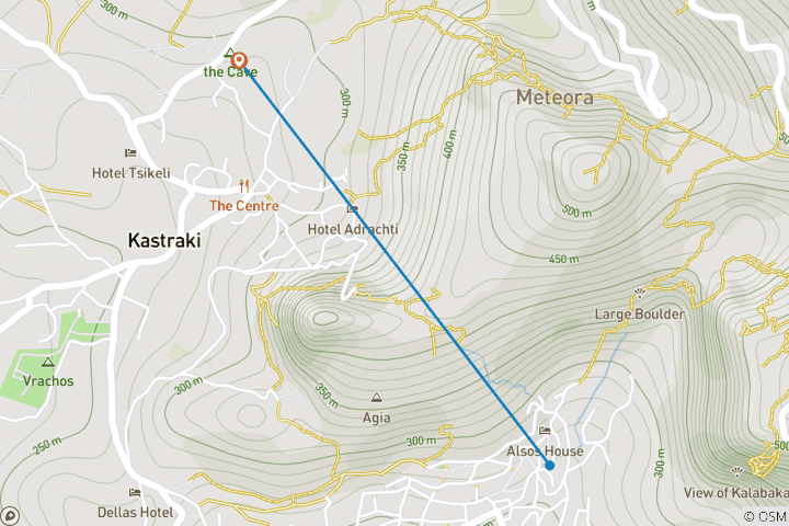 Carte du circuit Trek dans les magnifiques Météores