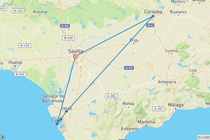 Carte du circuit Nouvel An andalou