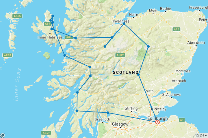 Map of Highland Experience's Scottish Choice