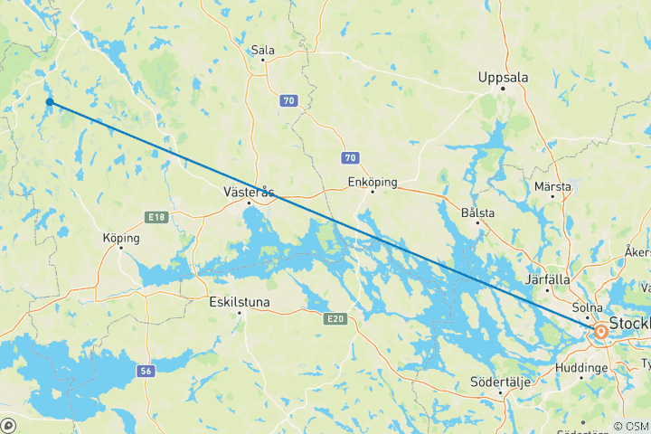 Map of Wolves, Moose and Beavers in the Forests of Central Sweden