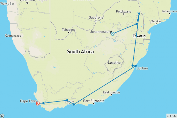 Carte du circuit Un monde en un seul pays