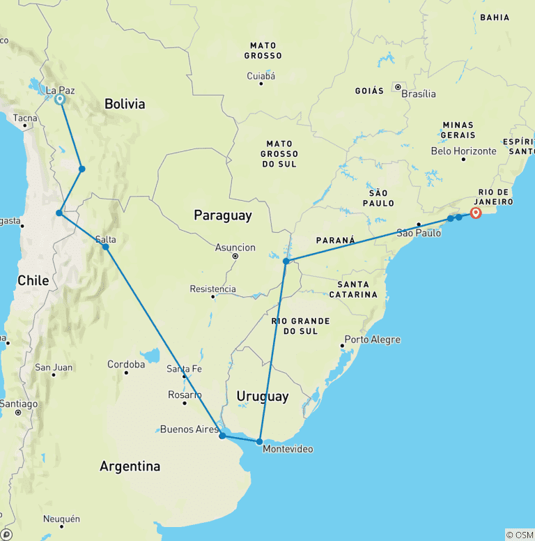 Map of Real Bolivia to Brazil