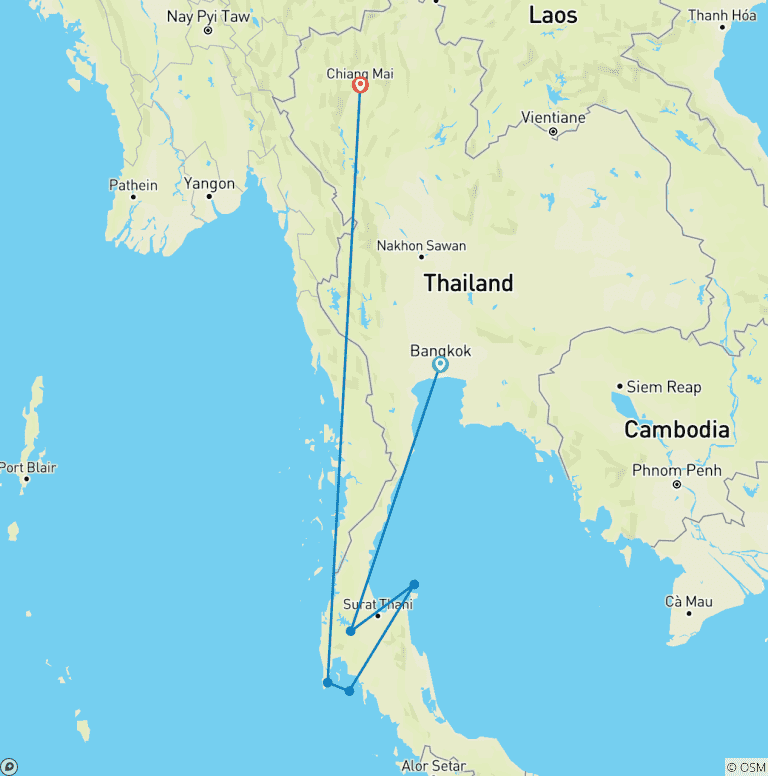 Map of Thai Intro 18 Day