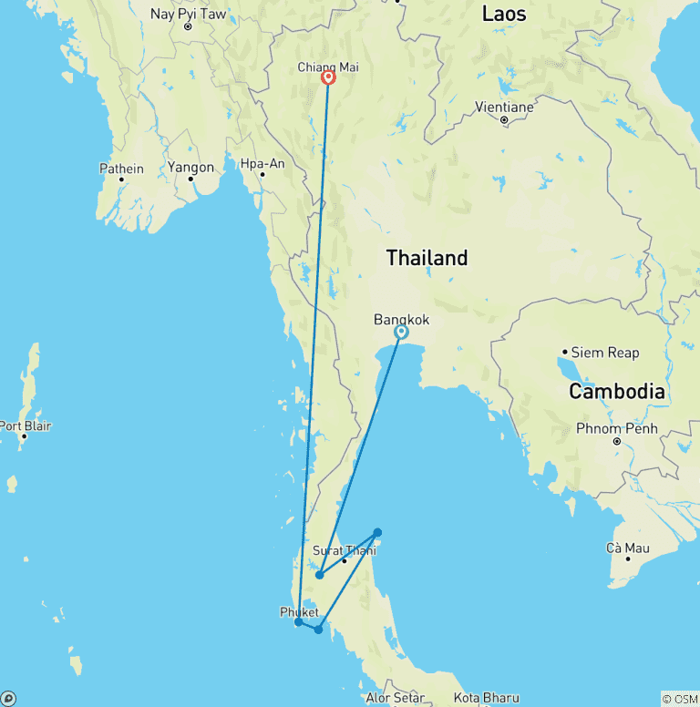 Map of Thai Intro 18 Day