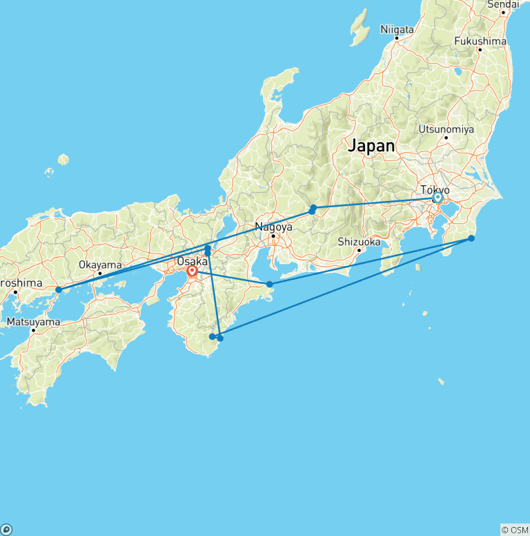 Map of Japan: Hike, Bike & Kayak