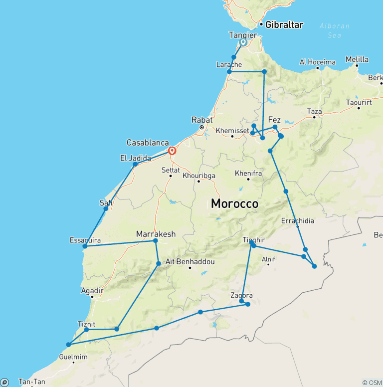 Map of Morocco Hinterland Discovery